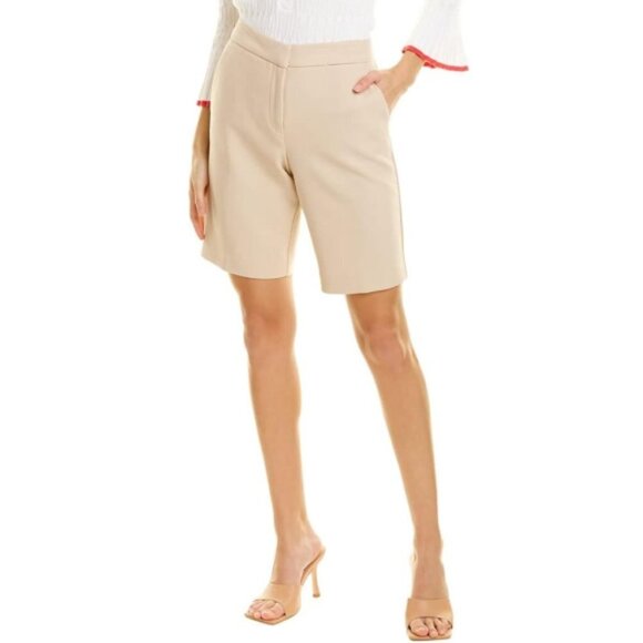 Trina Turk 'Antigua' High-Rise Bermuda Shorts, Beach Front Beige - Picture 1 of 2
